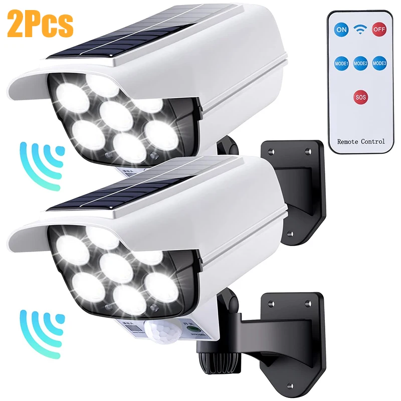 Home Security Flood Lights - 1-2Pack 77LED Solar Bewegingssensor LED Licht