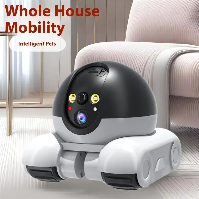 Home Security Robot - 360 graden roterende huisdiercamera met tweeweg