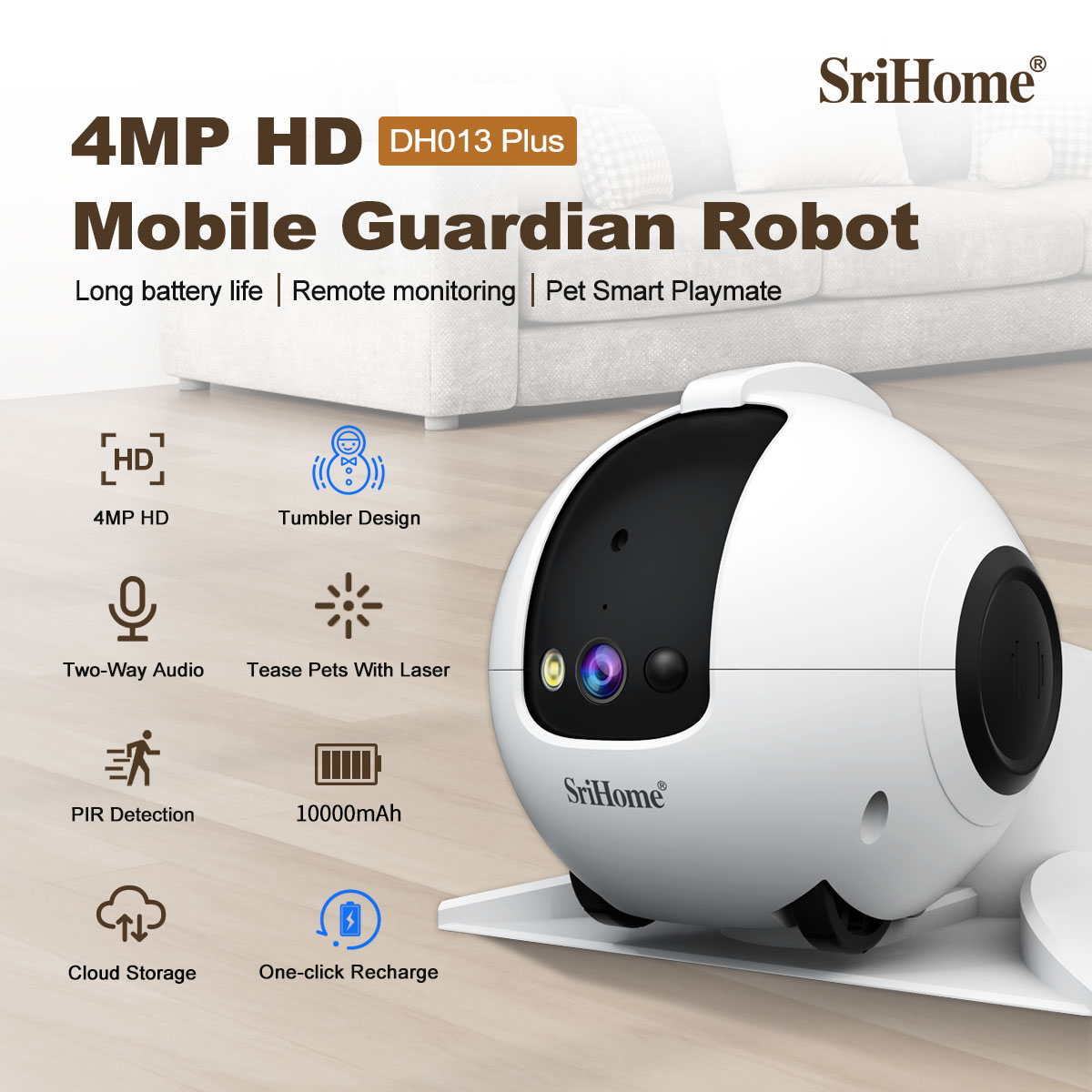 4MP Srihome APP Mobiele Bewaki - Home Security Robot recensie en prijs