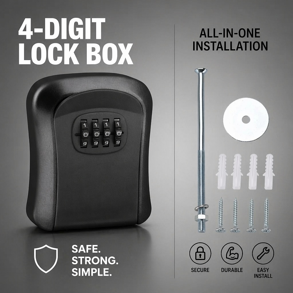 Wandmontage waterdichte sleute - Home Security Box recensie en prijs